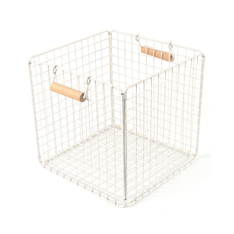 Ciseáin Stórála Sreang le Láimhseálann adhmaid le haghaidh Pantry