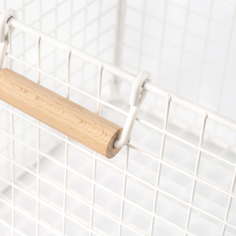 Ciseáin Stórála Sreang le Láimhseálann adhmaid le haghaidh Pantry